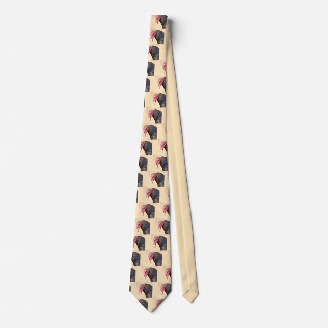 Closeup turkey vulture neck tie (Front)