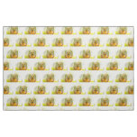 closeup yellow-white orchids fabric