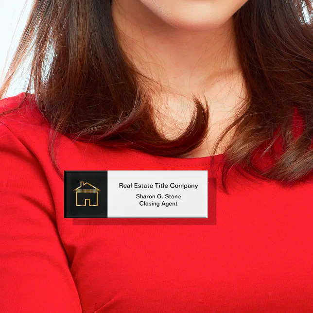 Closing Agent Real Estate Name Tag Zazzle
