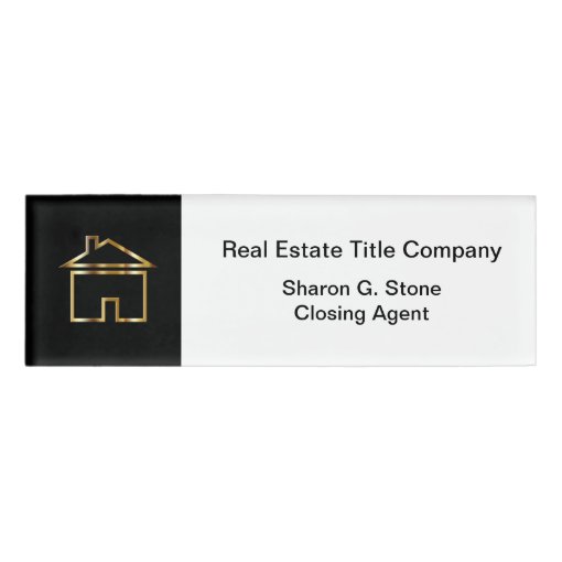Closing Agent Real Estate Name Tag Zazzle