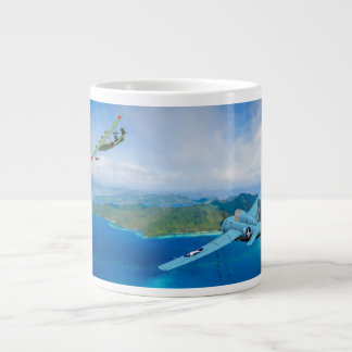 Closing in, U.S. Navy Grumman F3F Wildcat Giant Coffee Mug