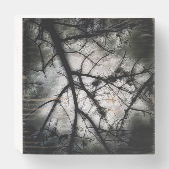 Closing In Wooden Box Sign (Front Horizontal)