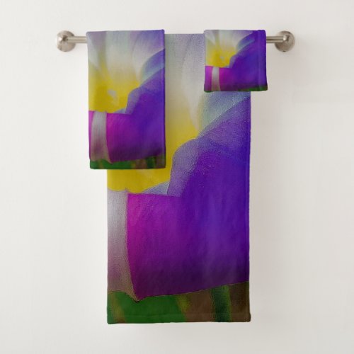 Closing Time for Morning Glories Bath Towel Set