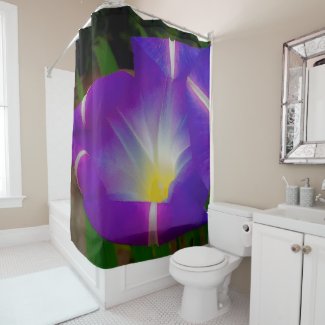 Closing Time for Morning Glories Shower Curtain