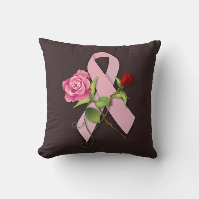 Closure for the Breast Cancer Survivor Throw Pillow (Front)