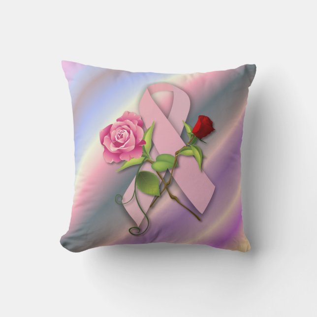 Closure for the Breast Cancer Survivor Throw Pillow (Front)