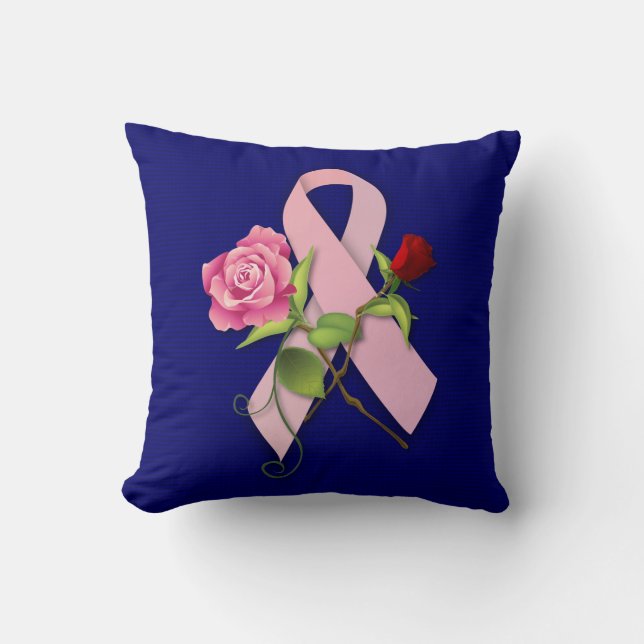 Closure for the Breast Cancer Survivor Throw Pillow (Front)