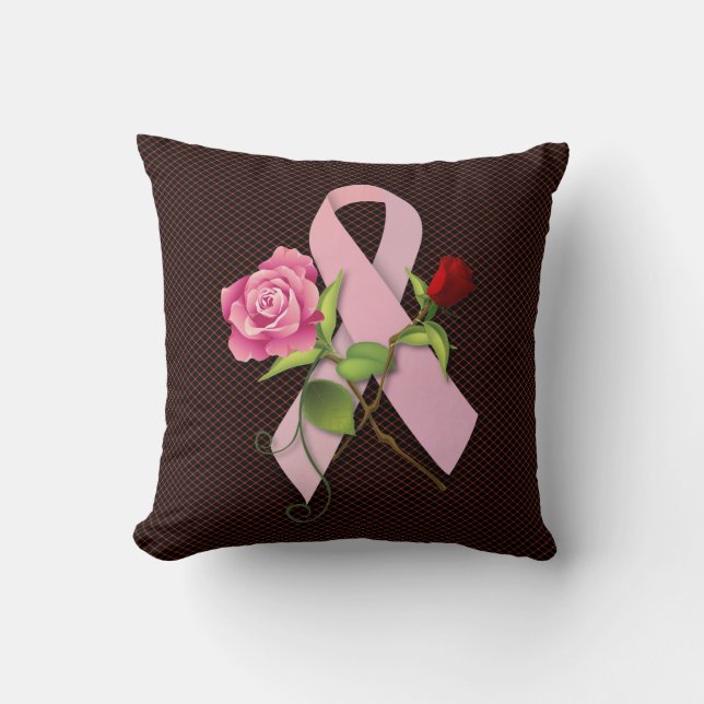 Closure for the Breast Cancer Survivor Throw Pillow (Front)