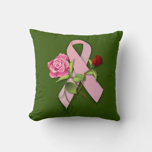 Closure for the Breast Cancer Survivor Throw Pillow (Front)