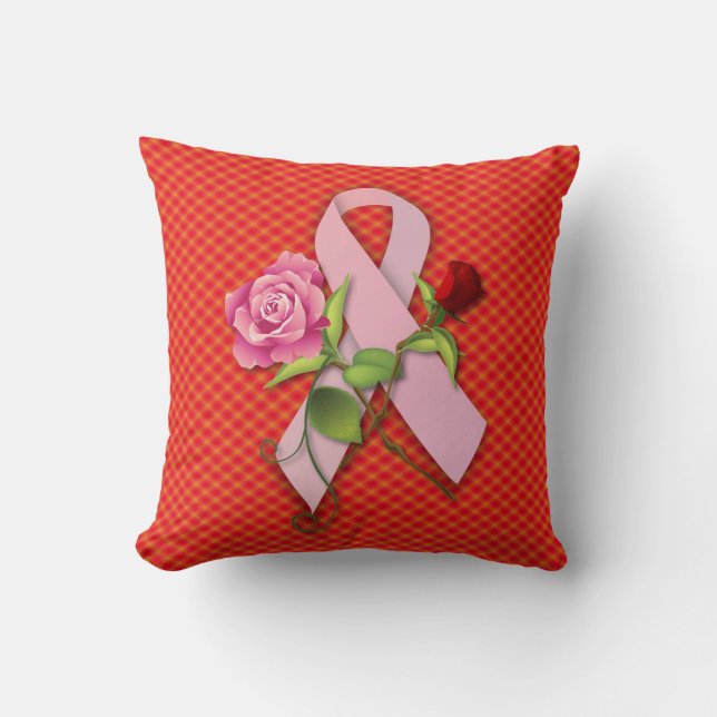 Closure for the Breast Cancer Survivor Throw Pillow (Front)