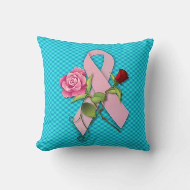 Closure for the Breast Cancer Survivor Throw Pillow (Front)