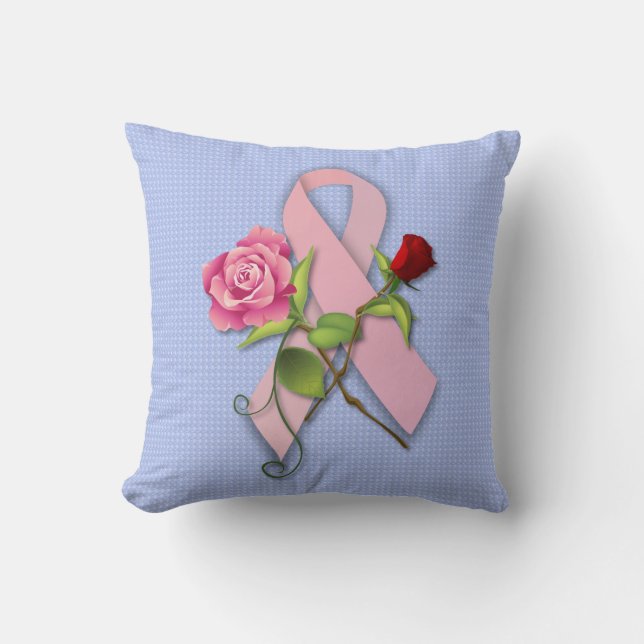 Closure for the Breast Cancer Survivor Throw Pillow (Front)