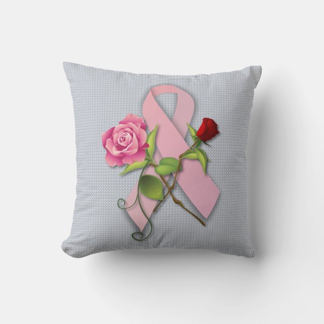 Closure for the Breast Cancer Survivor Throw Pillow (Front)