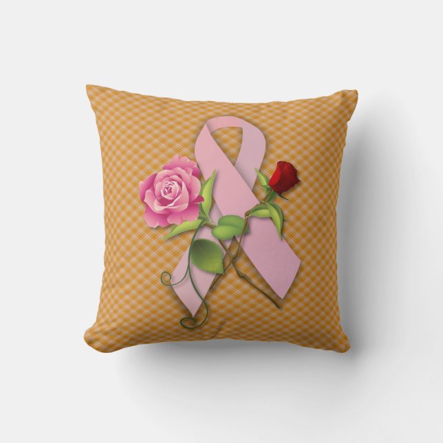 Closure for the Breast Cancer Survivor Throw Pillow (Front)