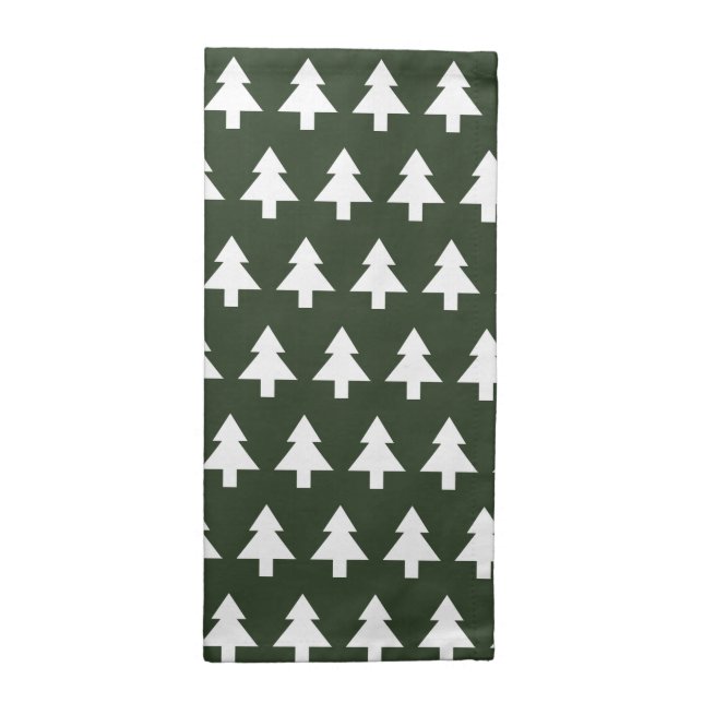 Cloth Christmas napkins with xmas tree pattern (Half Fold)