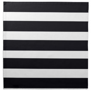 Cloth Dinner Napkin Set-Modern Chic Black & White