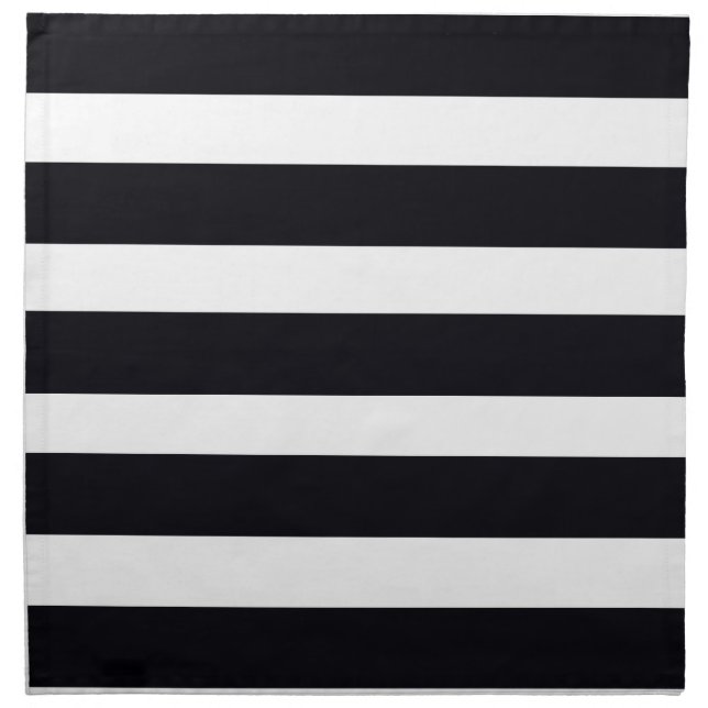 Cloth Dinner Napkin Set-Modern Chic Black & White  (Front)