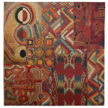 cloth dinner napkins with ethnic motif