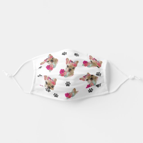 Cloth face mask cover  French bulldog