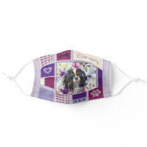 Cloth face mask cover with cavalier design