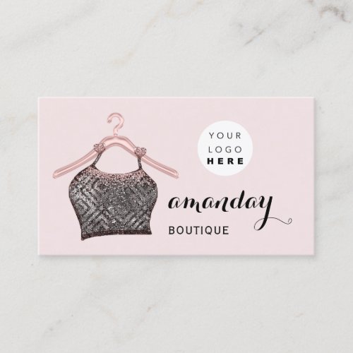 Cloth Hanger Dress Fashion ShopOnine QRCode Logo   Business Card