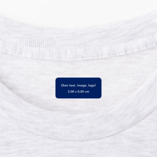Cloth Labels Rectangle uni Blue