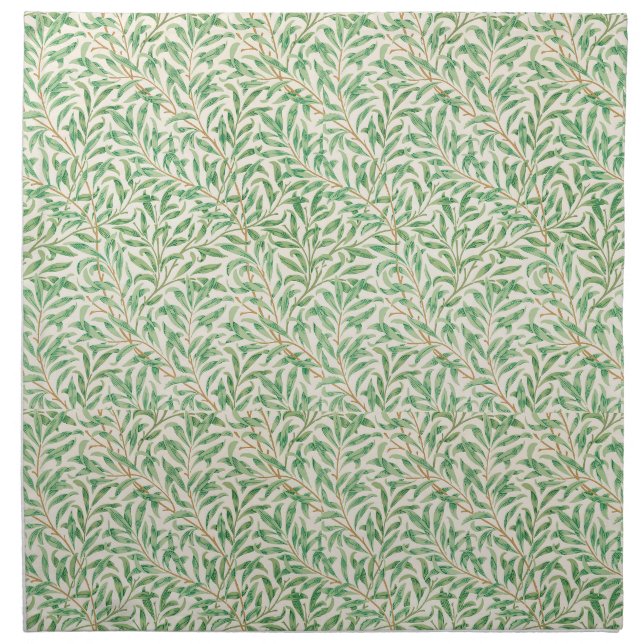 Cloth Napkin Art Nouveau Willow Bough Pattern   (Front)