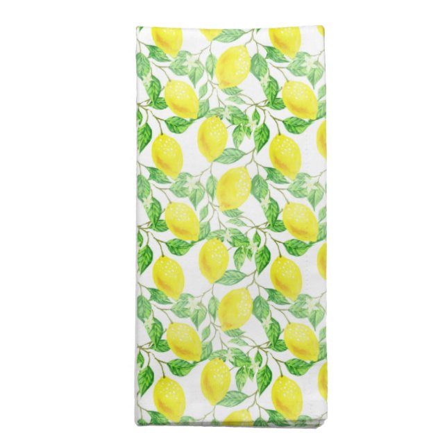 Cloth Napkin-Lemons  Napkin (Folded)