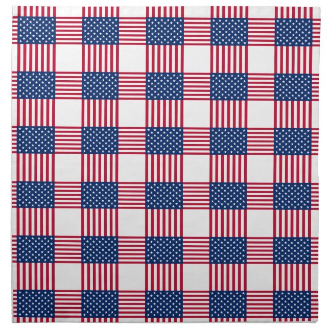 Cloth Napkin-Patriotic Flag Napkin (Front)
