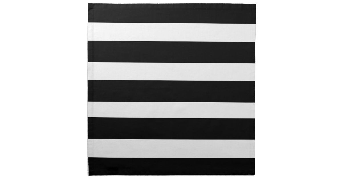 Cloth Napkin Set Of 4 Modern Black White Striped Zazzle Com