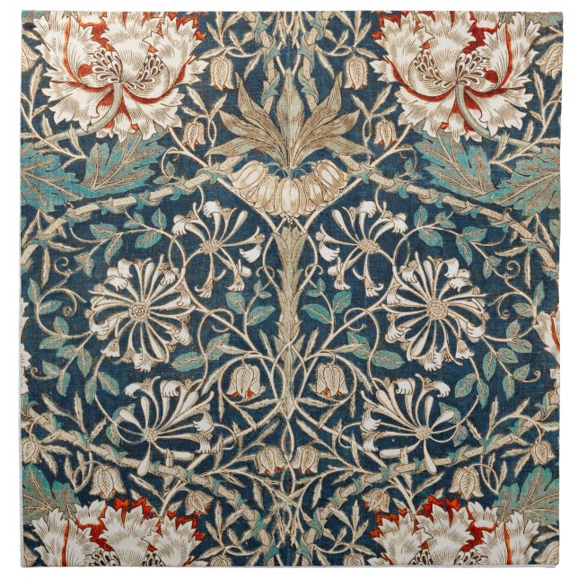 CLOTH NAPKIN  : WILLIAM MORRIS : HONEYSUCKLE (Front)