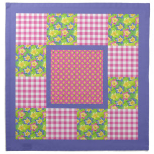 Cloth Napkins: Pink, Primroses, Polkas, Gingham