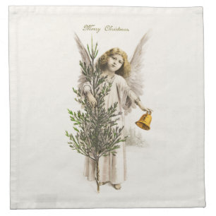 CLOTH NAPKINS : VINTAGE CHRISTMAS ANGEL