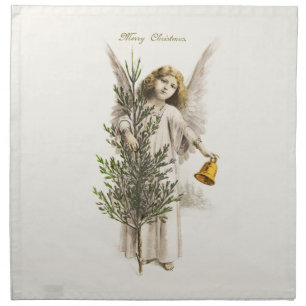 CLOTH NAPKINS : VINTAGE CHRISTMAS ANGEL