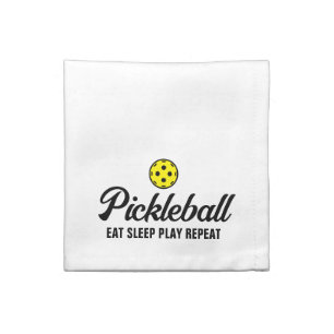 Cloth napkins with custom pickleball logo