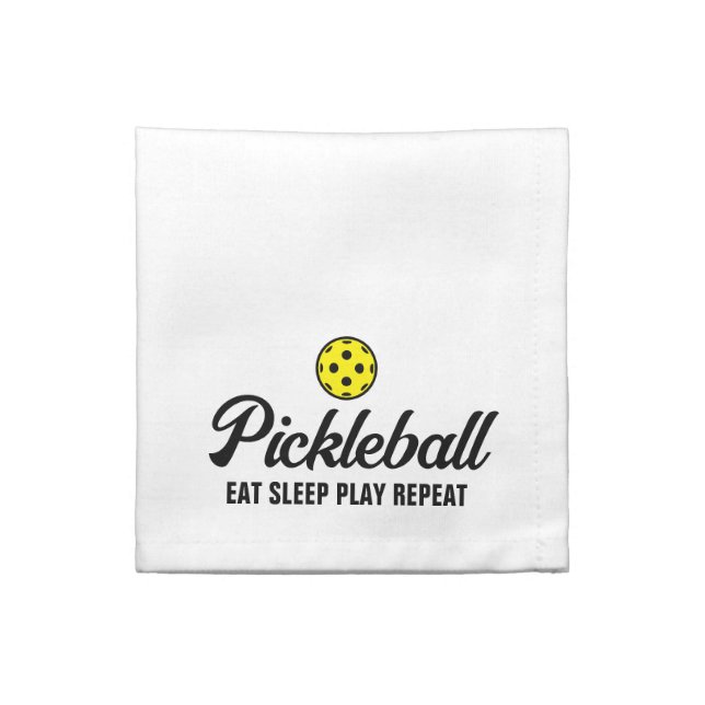 Cloth napkins with custom pickleball logo (Quarter Fold)