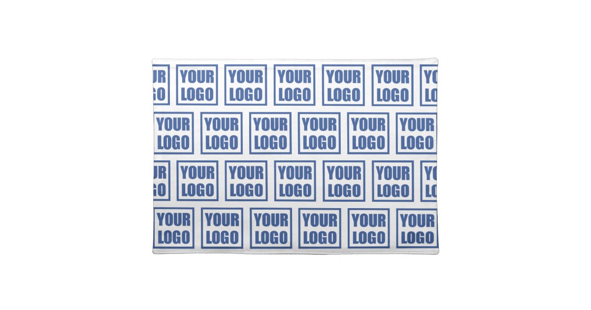 Cloth Placemat Business Logo Tiled Zazzle