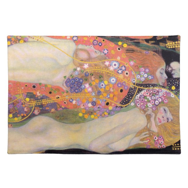 CLOTH PLACEMAT : GUSTAV KLIMT : WATER SERPENTS (Front)