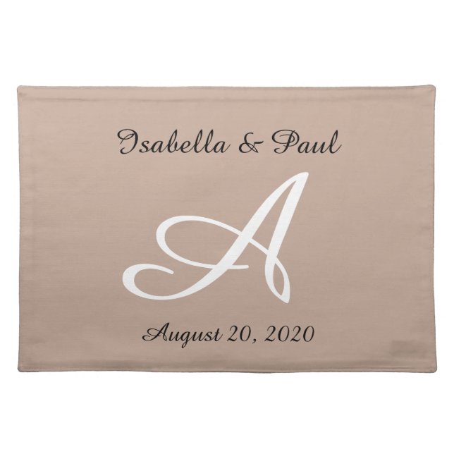 Cloth placemat monogrammed (Front)