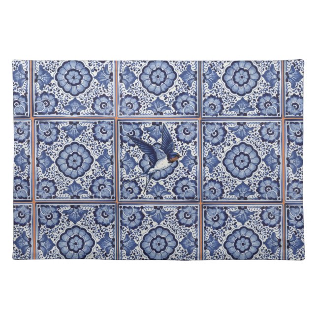 Cloth Placemat - Swallow Talavera (Front)