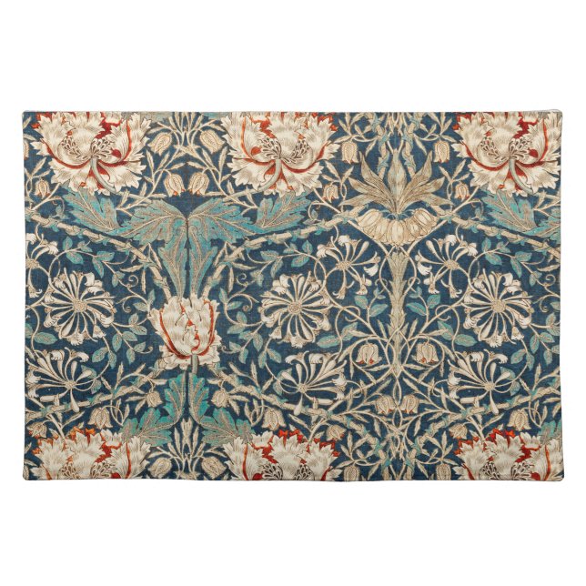 CLOTH PLACEMAT : WILLIAM MORRIS : HONEYSUCKLE (Front)