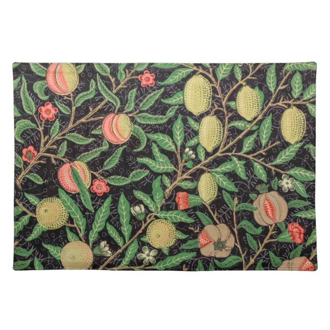 CLOTH PLACEMAT : WILLIAM MORRIS : POMEGRANATES (Front)