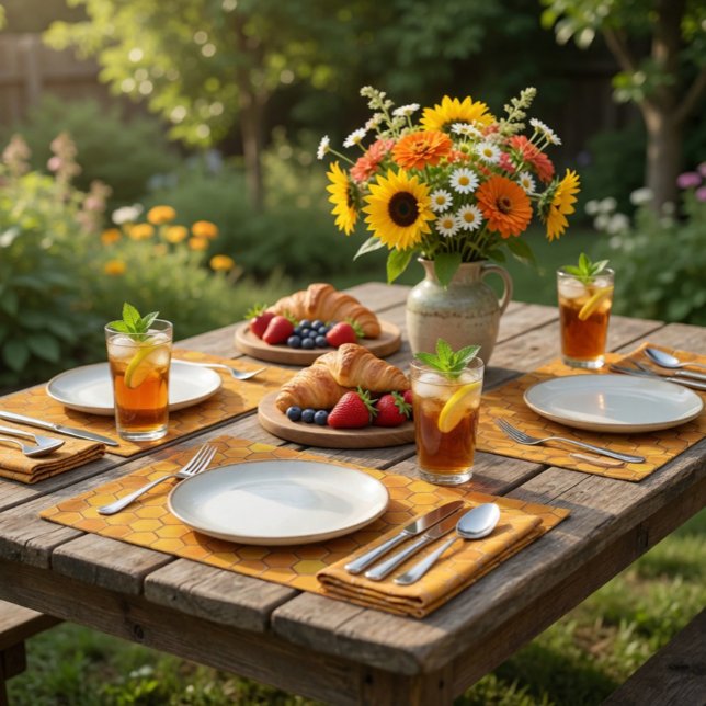Cloth Placemat with Honeycomb Pattern  (Creator Uploaded)