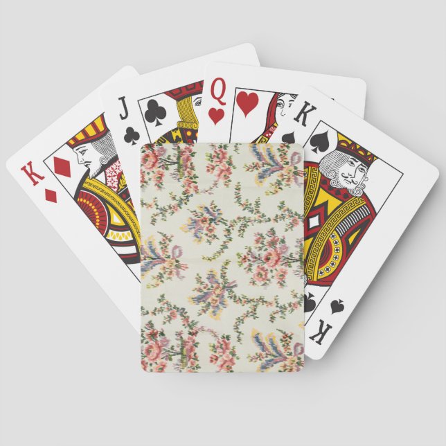 Cloth woven for Queen Marie Antoinette at the Pala Poker Cards (Back)