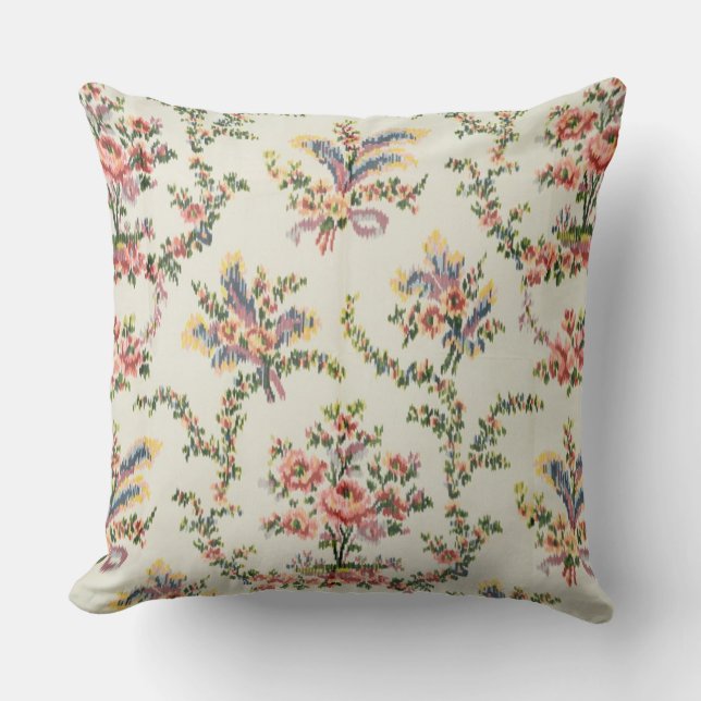 Cloth woven for Queen Marie Antoinette at the Pala Throw Pillow (Front)