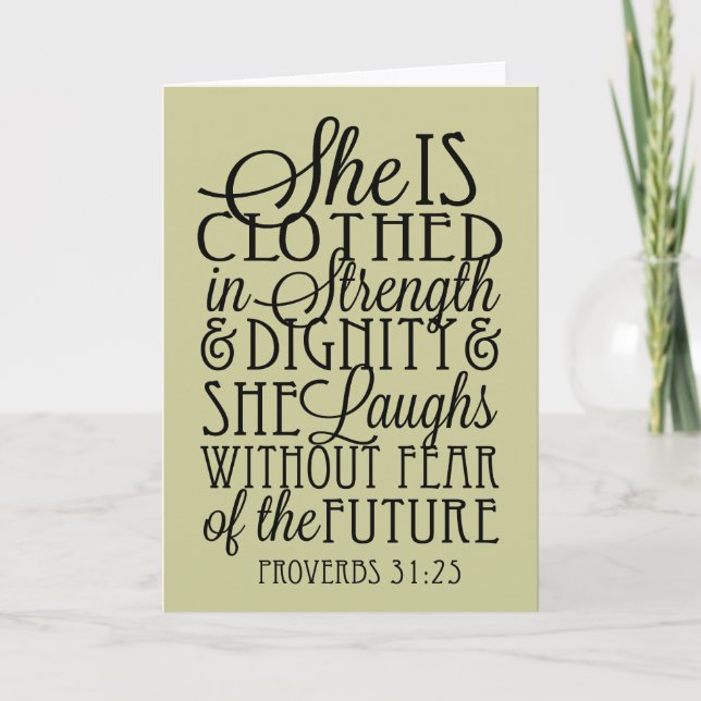 Clothed in Strength & Dignity Card (Front)
