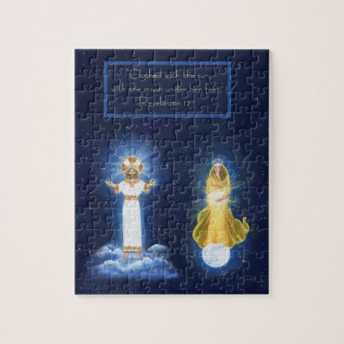 Clothed with the sun with the moon under her feet jigsaw puzzle