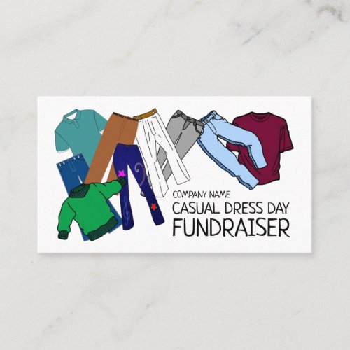 Clothes Design Casual Dress Day Fundraiser Advert Business Card