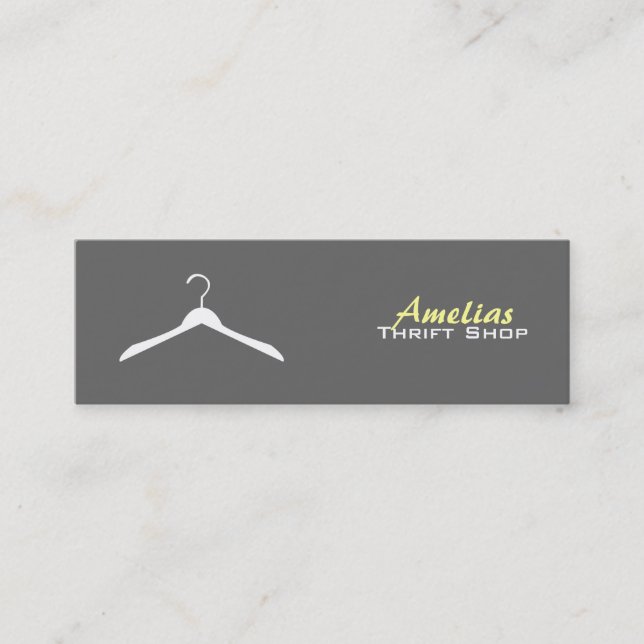Clothes Hanger Business Cards -Color Changeable. (Front)