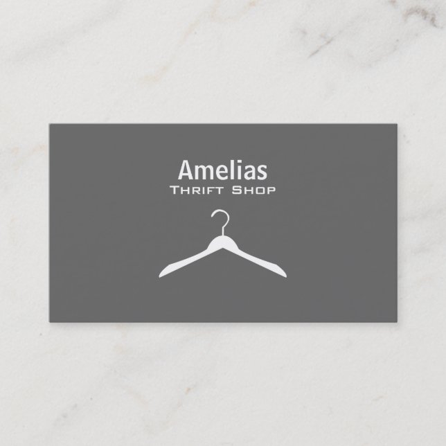 Clothes Hanger Business Cards -Color Changeable. (Front)
